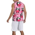 thumbnail image 5 of Rocae Panda Heart Valentine Pink for Men's Basketball Jersey Lightweight and Breathable Athletic Tank Top,Quick-Drying Sports Jersey X-Large, 5 of 9