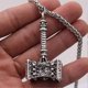 thumbnail image 4 of Símbolo de Odín del martillo de Thor vikingo nórdico Guerrero eslavo Noruega Valknut Collar para hombre Joyería vikinga escandinava - Cadena de cuero de bronce - Código de producto 4 Cadena de cuero d, 4 of 4