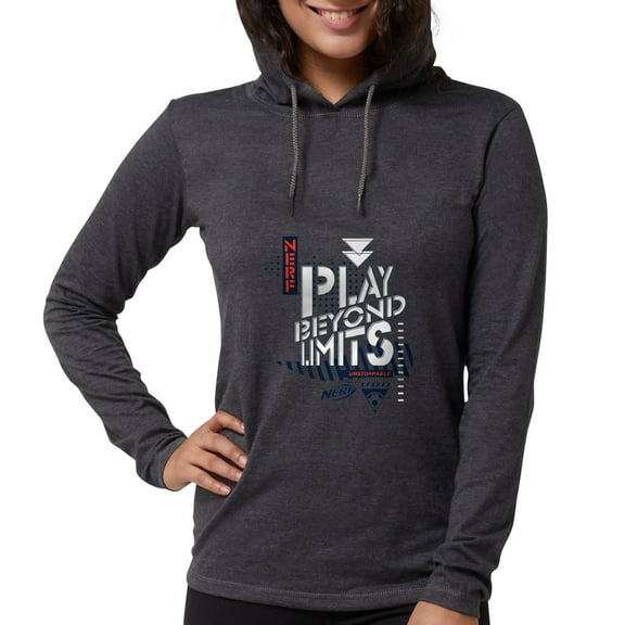 CafePress - Nerf Play Beyond Limits Long Sleeve T Shirt - Womens Hooded Shirt