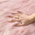 thumbnail image 4 of Rosnek Fluffy Rug Soft Shaggy Faux Fur Area Rug Luxury Plush Rectangle Carpet for Bedroom Living Room, 15.7"x 23.6", Pink, 4 of 5