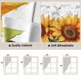 thumbnail image 3 of Sunflower Kitchen Window Curtains, Swag Curtains Valance for Bedroom Living Room Bathroom, Orange Yellow Floral Painting Watercolor Rod Pocket Window Treatment Curtain Block Drapes 2 Panels 36"x45", 3 of 9