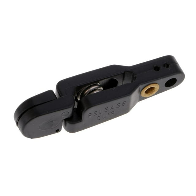 Clip de liberación rápida ajustable para tabla de pesca de altura, clips para línea, cometa Negro 1pc