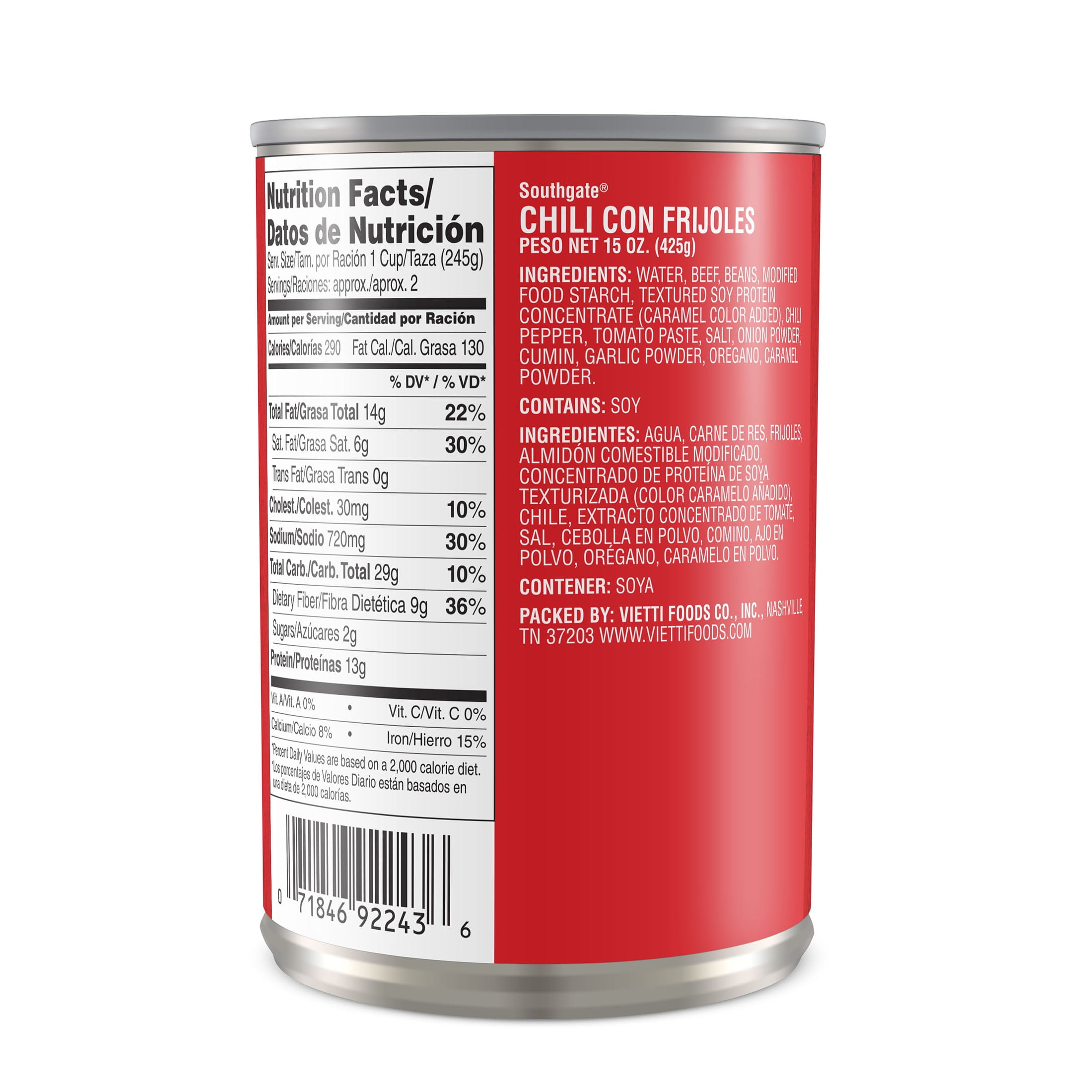 Southgate Chili with Beans, 15 oz Can