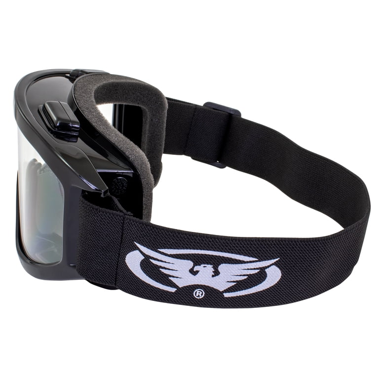 Global Vision Motorcycle Riding Goggles - ANSI Z87.1, Fit Over Glasses, Anti-Fog, Clear & Smoke Lenses