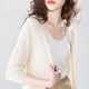 thumbnail image 4 of Ropa de protección solar tejida de verano para mujer, cárdigan largo con abertura lateral de manga larga, chal fino para mujer, prendas de vestir exteriores, 4 of 5