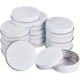 thumbnail image 1 of Paquete de 14 latas de aluminio redondas con tapa de rosca de 2 oz, ideales para guardar especias, dulces, té o regalar (blancas)., 1 of 9