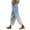Light blue, variant on Drawstring Pants Women, Audhol Women's Gradient Elastic Pants with Pocket Buttons 9 inch Loose Casual Pants Lightweight Lounge Pants Rose Gold 3XL
