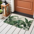 thumbnail image 4 of Area Rug 2 x 3 Ft, Palm Leaves Tropical Indoor Accent Bathroom Rugs for Kitchen/Laundry Room, Green Botanical Summer Linen Washable Non-Slip Runner Floor Mat for Entryway, Living Room, 4 of 8
