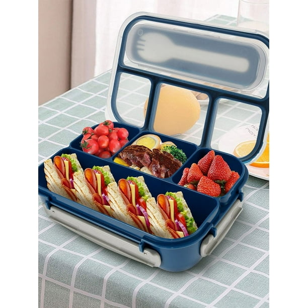 OUSITAID Lunch Box 1300ML 4 Compartments BPA Free Bento Box Sealed  Leak-proof Meal Box Microwave Freezer Dishwasher Safe Portable Food  Container for Home Office School Camping 