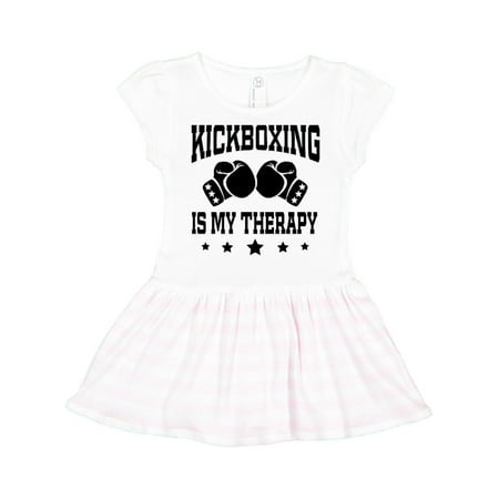

Inktastic Kickboxing is my Therapy Gift Gift Toddler Girl Dress