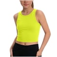 thumbnail image 1 of KyCheLot Girls Crew Neck Tank Tops Backless Solid Color Sleeveless Short Clothes Fitted Racerback Tank Tops, 1 of 7