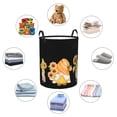 thumbnail image 4 of Balery Hello Spring Sunflower Gnomes Cesta de ropa redonda con asas, impermeable, independiente, para ropa, juguetes, dormitorio y familia-Small, 4 of 6