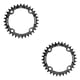 thumbnail image 2 of Soidarity Juego de bielas para bicicleta, disco de dientes, piñón estrecho para bicicleta 104BCD 32T, orificio para bicicletas de montaña, negro y 36T 2piezas, 2 of 6