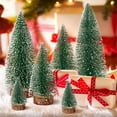 thumbnail image 6 of Ayieyill Mini Christmas Trees Decorations - 6pcs Small Bottle Brush Trees, Artificial Tabletop Christmas Tree for Indoor Outdoor Home Room Party(Green), 6 of 10