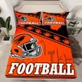 thumbnail image 2 of jejeloiu Football Game Queen Sheet Sets,Kids Ball Games Bed Set For Rugby Lover 4-Piece, 2 of 7