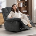 thumbnail image 3 of Bonzy Home Recliner Chairs for Living Room Manual Reclining Chair Single Sofa for Bedroom, Gray, 3 of 9