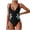 （New66）Sky Blue, variant on Women's Halter Fashion Sleeveless Daily One Piece Swimsuit with Side Cutout Contrast Color High Cut Bathing Suit