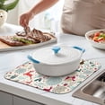thumbnail image 2 of Multicolor Christmas Deer Pattern Dish Drying Mat for Kitchen 1 Pack, Ultra Absorbent Microfiber Dishes Drainer Mats,16x18in(41x46cm), 2 of 6