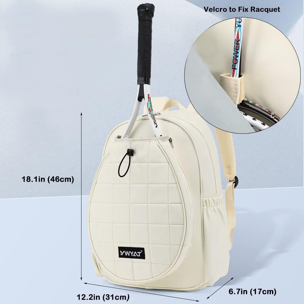 Tennis Shoulder Bag Large Water Resistant Tote Handbag for Tennis Racket, Pickleball Paddles, Badminton Racquet