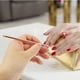thumbnail image 2 of 4 piezas de acero inoxidable, empujador de cutículas triangular, raspador de cutículas, removedor de gel, herramienta para manicura y salón de belleza (oro rosa), 2 of 7