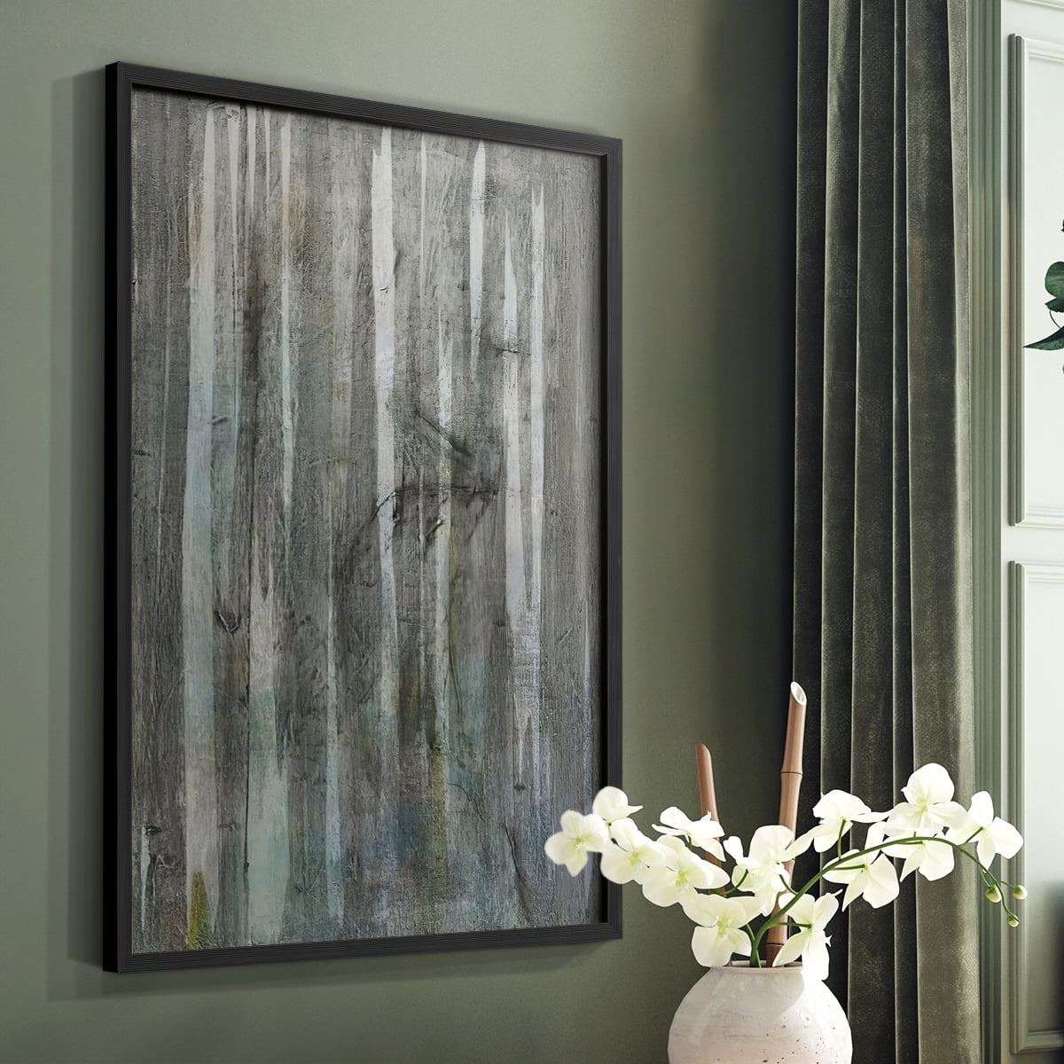 Birch Forest Abstracts I in Paper Solid Wood 16 x 20 Framed Print