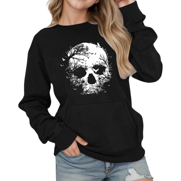 KANG Fashion Girls Casual Oversized Pullover Hoodie With Pocket Long Sleeve Cute Drop Shoulder Design Sweatshirt For Teen Girls