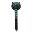 thumbnail image 4 of Women's Stainless Steel IP Black Glass Blue Zircon 2.80(g) Engagement Ring, 4 of 4