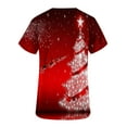thumbnail image 5 of Luxalzxs Women's Christmas Scrub Tops Cute Print Short Sleeve V-Neck Shirts Anti Wrinkle Nursing Uniform Holiday Tops, 5 of 5