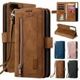 thumbnail image 1 of BEIYOYO Samsung Galaxy S22 Ultra Case Wallet with Card Slot Premium Soft PU Leather Zipper Flip Folio with Wrist Strap Kickstand Protective for Samsung S22 Ultra Wallet Case -Rose Gold, 1 of 6