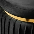 thumbnail image 4 of Furniture of America Rigi Modern 15" Upholstered Round Stool, Black and Gold, 4 of 8
