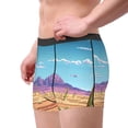 thumbnail image 2 of Uemuo Pixel Desert Landscape Pattern Men's Boxer Briefs,Trunk Anti-Chafing,Comfortable, Durable, and Stylish Underwear-XX-Large, 2 of 9