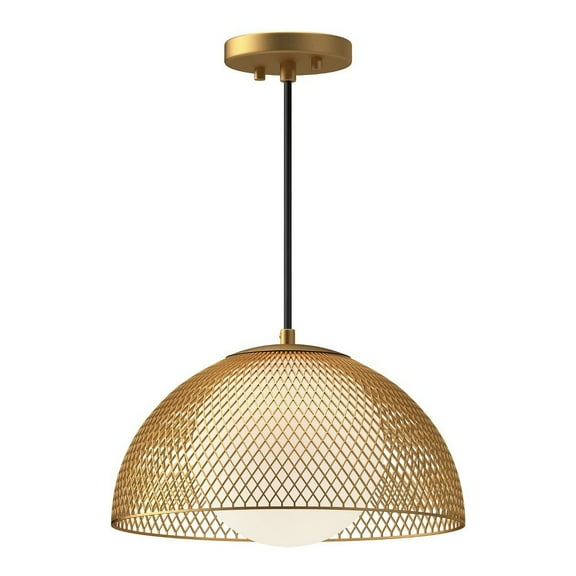 PD402513GDOP-Alora Lighting-Haven - 1 Light Pendant-8 Inches Tall and 12.63 Inches Wide-Gold Finish