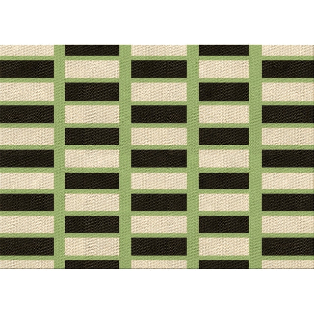 Ahgly Company Tapis d'Intérieur Lavables en Machine Rectangle Transitionnel Brun Chocolat, 5' x 7'