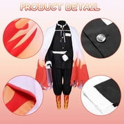 Forfamy Rengoku Kyoujurou Cosplay Costume Adult Anime Kimono Cosplay Outfit with Necklace for Halloween