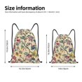 Floral painting in watercolor Drawstring backpack Gym bag printed