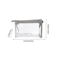 thumbnail image 3 of Linnome Transparent PVC Stationery Bag Waterproof Large Capacity Pencil Pouch - Clear Triangular Teens Pen Bag with Zipper & Loop - Exam Office Travel Makeup Organizer Case, 3 of 6