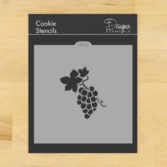 Grape Bunch Cookie and Craft Stencil CM134 by Designer Stencils