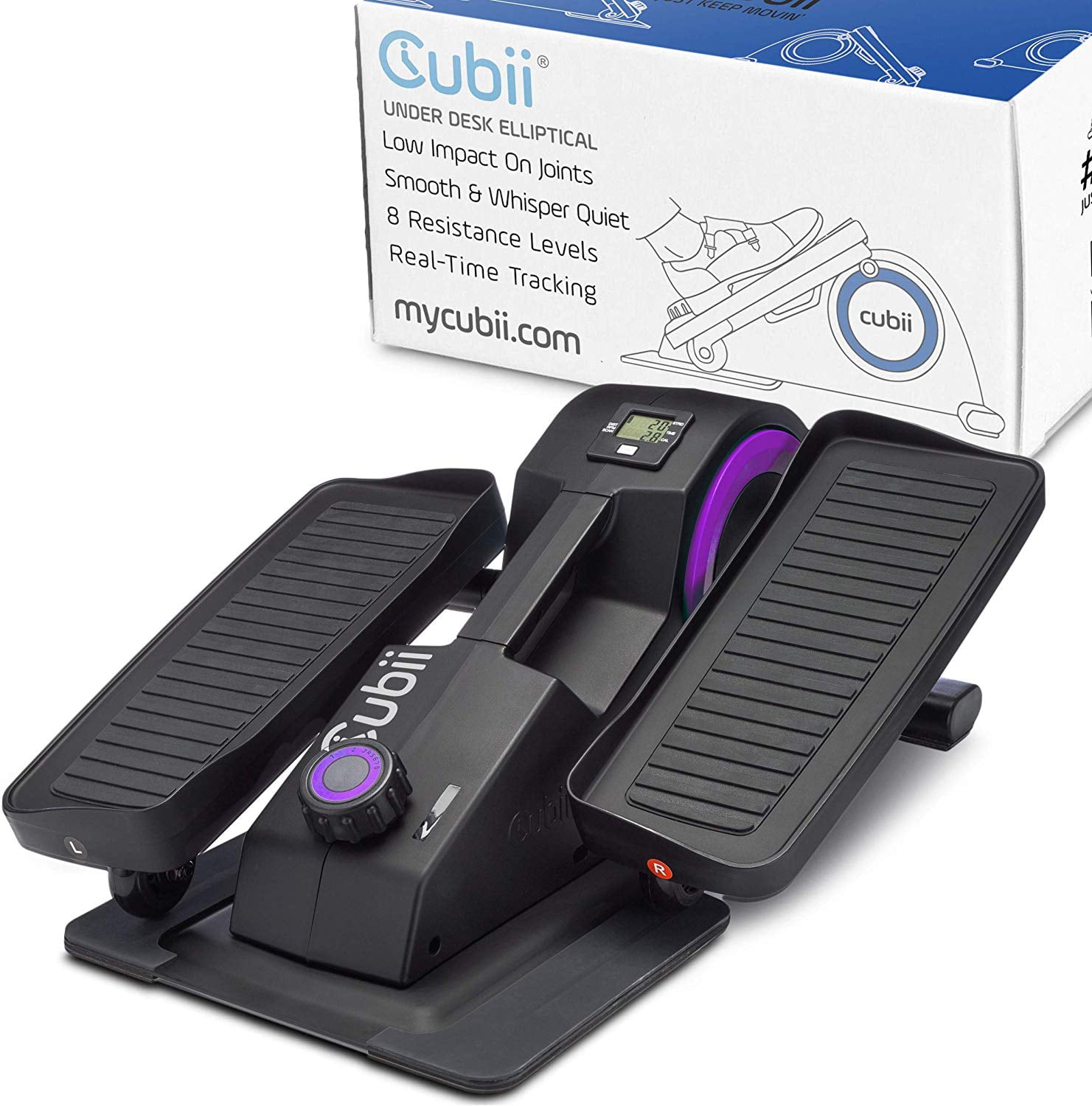 Cubii JR1 Seated Under Desk Elliptical Machine for Home Workout Aqua Mini Ell... 