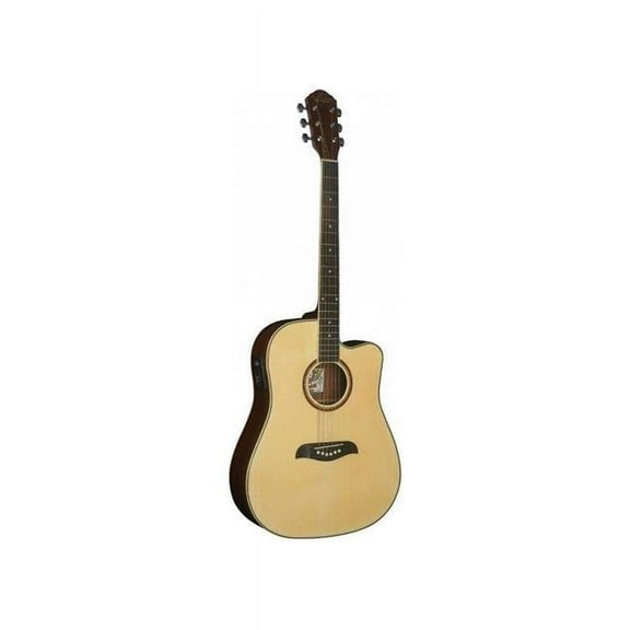 Oscar Schmidt OG2CE-A-U Dreadnought Acoustic Electric Guitar, Natural