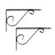 thumbnail image 1 of Soporte Decorativo De Hierro, Soportes De Esquina De ángulo De Almacenamiento De Estantes Para Cocina De Dormitorio De Estudio 2pcs 200x126x3mm Sunnimix Soporte de estante de pared, 1 of 8