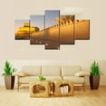 thumbnail image 2 of TISHIRON 5PCS Framed Canvas Wall Art Set,60"x32" Wall of Al Jahili Fort Canvas Art Decor, 2 of 7