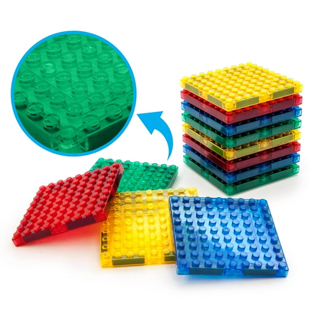 Juego de bloques de construcción PicassoTiles, baldosas magnéticas de ladrillo, 12 unidades