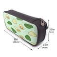 thumbnail image 3 of Lsque Avocado Printed Big Capacity PU Leather Pencil Case Large Pencil Pouch Stationery Pen Bag Pencil Holder for Teen, 3 of 6