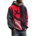 thumbnail image 2 of Yaoyar Halloween Hoodie for Men Funny Pumpkin Face Hooded Sweatshirts Scary Skull Long SLeeve Tops Holiday Costumes, 2 of 3