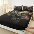thumbnail image 3 of Manfei American Eagle Twin Sheet Sets,American Flag Camo Twin Fitted Sheet,Modern Military Themed Flat Sheet For Boys Teens,Luxury Bedroom Decor,3-Piece, 3 of 7
