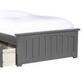 thumbnail image 5 of Leo & Lacey Twin Platform Bed with Footboard and 2 Urban Bed Drawers in Gray, 5 of 6