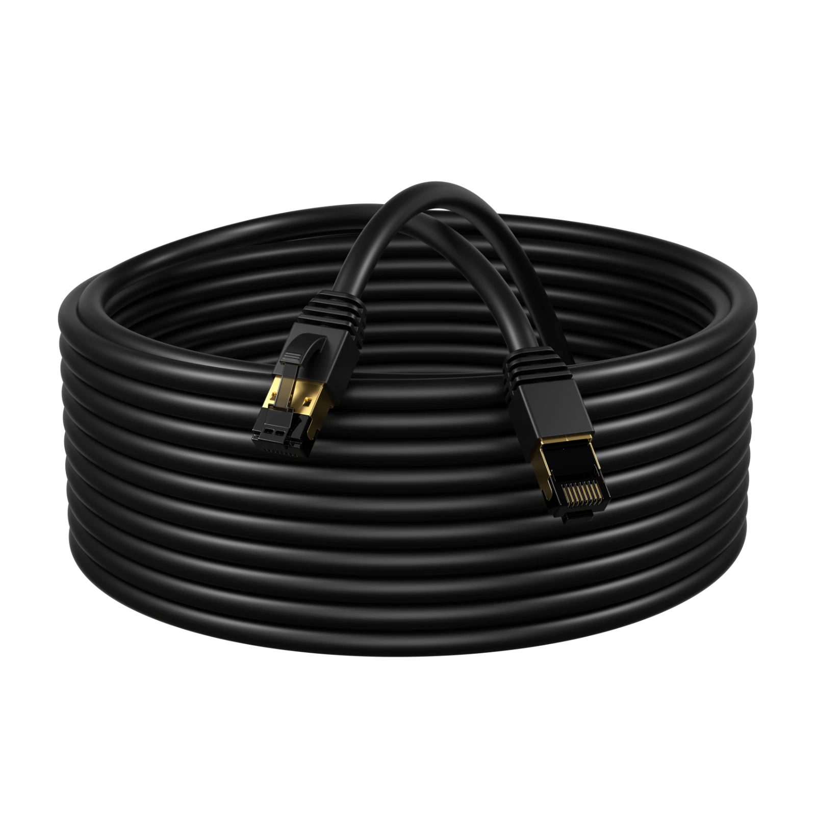 50FT Cat8 Ethernet Cable Copper Shielded RJ45 Cord for Router, PC, Gaming, Servers, PoE Security Cameras, Smart TVs, 40Gbps High-Speed Network Patch, Black, Cables Direct Online
