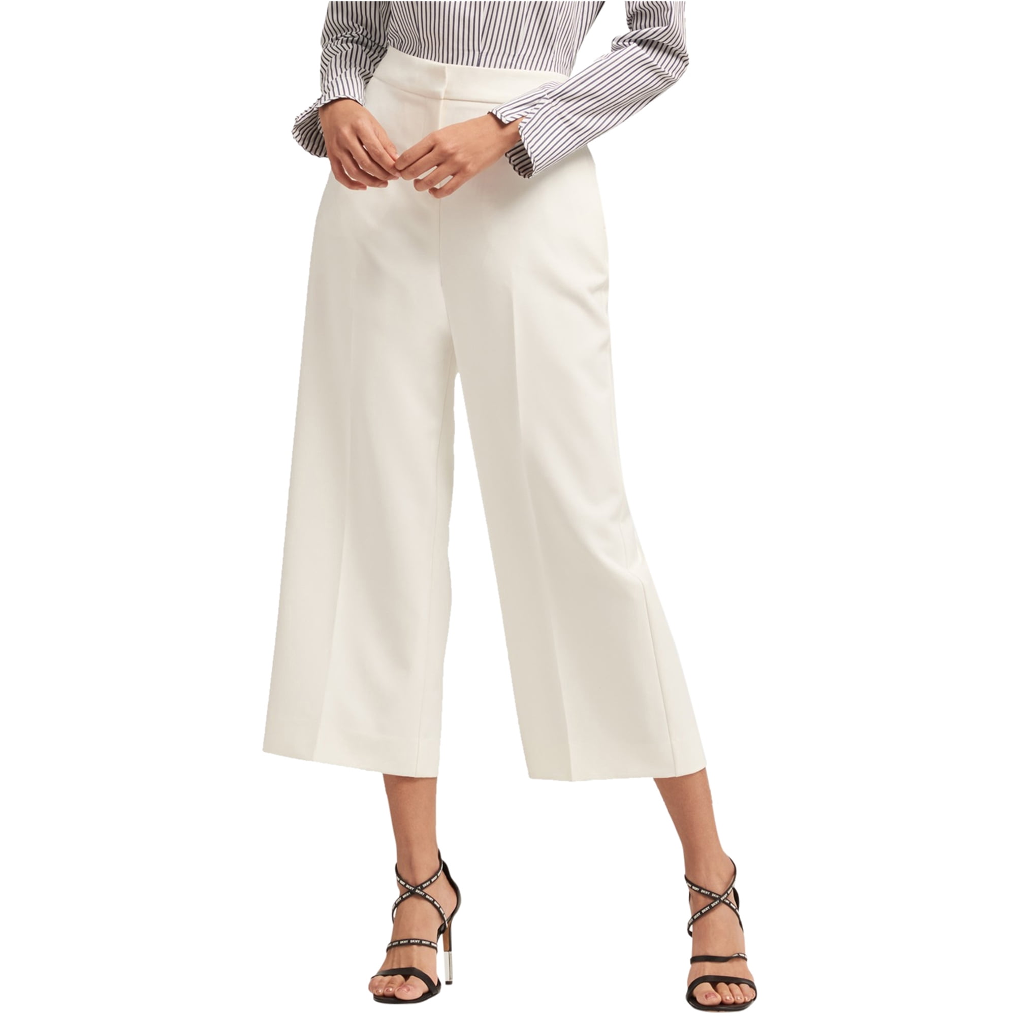 DKNY Womens Wide Leg Casual Cropped 