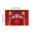 thumbnail image 4 of Circus Carnival Backdrop 70.87*47.24 in Carnival Theme Party Decorations Circus Trunk Or Treat Decor Banner Birthday Photography Background Photoshoot Photo Booth, 4 of 6