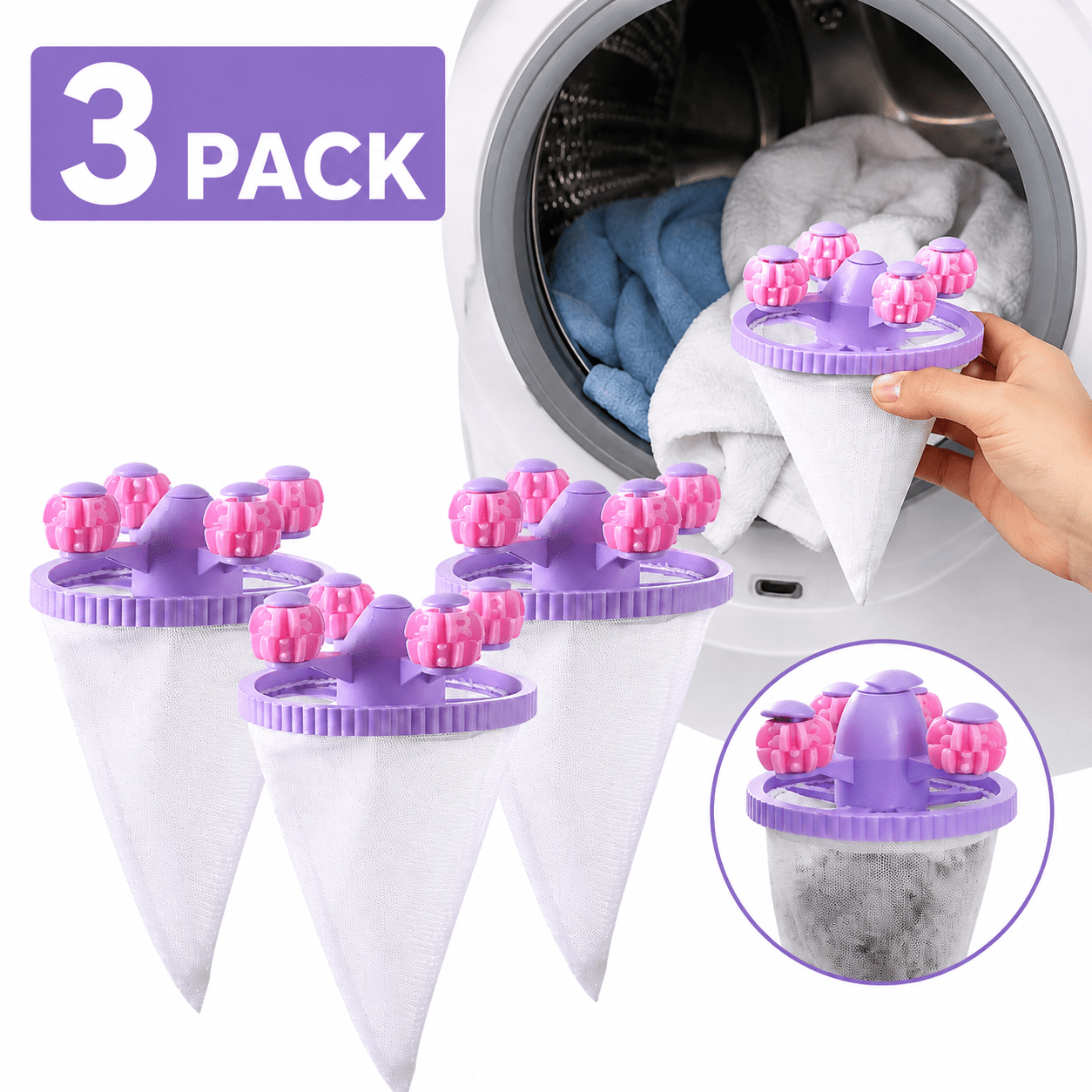 Evercare XL Duo Pet Hair Lint and Remover Tool – Resuable, Dual